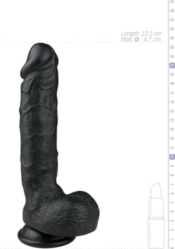 EasyToys - Realistische Dildo met Balzak - Dildo met Zuignap - 22,5 cm - Dildo's - Sex Toys voor Vrouwen en Mannen - Zwart — thumbnail 5