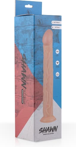 Real Fantasy - Shawn - Realistische Dildo met Zuignap - 35 cm - Dildo - Dildo's - Sex Toys voor Vrouwen en Mannen - Dildo Mannen Anaal - Beige — thumbnail 6