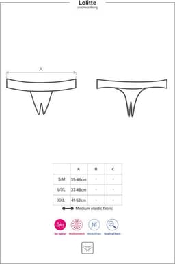 Obsessive Letica Kruisloze String  - Erotisch Onderbroek - Maat L/XL - Zwart — thumbnail 3