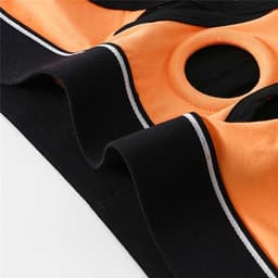 Oranje strakke heren slip met penis gat - BDSM ondergoed mannen - Korte string - Rollenspel - Erotiek - Zeer goede dikke kwaliteit polyester — thumbnail 3
