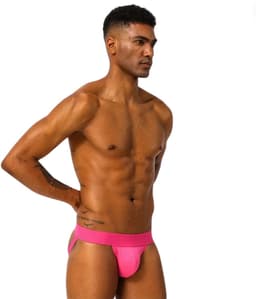 LekkerStout 3-Pack Jockstraps - Zwart/Wit/Roze - Sexy Herenondergoed | L | ( LS182 ) — thumbnail 9