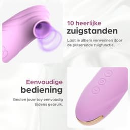 Sinsaa Luchtdruk Vibrator voor Vrouwen - Clitoris Stimulator - Sex Toys voor Vrouwen - Sexspeeltjes voor Koppels - 10 Zuigfunctie Snelheden - Inclusief Sextoy Cleaner - Chloé Satisfy Roze — thumbnail 3