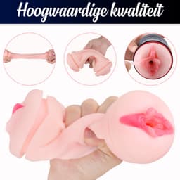 G-Toys® Mastrubator voor Man Pocket Pussy - 2 in 1 Blowjob & Pussy - Sex Toys voor Mannen - Mastrubators Mond en Vagina - Seksspeeltjes Erotiek Pijpen Zuigen - Pocketpussy — thumbnail 6