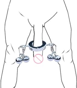Extreem penis en scrotum gewicht - Vertraagd klaarkomen - Trainer - Metaal - 450 gram - One size — thumbnail 2