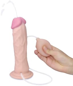Lovetoy - Zachte Spuitende Dildo - Met Squirt Functie - 21 cm - Lichte Huidskleur — thumbnail 7