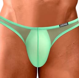 Heren Transparante Slip - Sexy Mesh Ondergoed - Ademend - Lingerie - Groen — thumbnail 1
