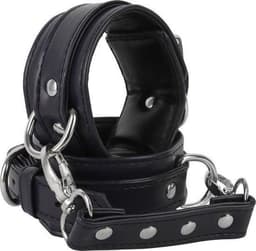 Banoch | enkelboeien van pu leer | zwart / zilver| bondage — thumbnail 10