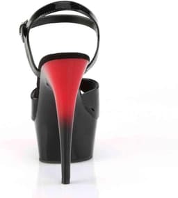 DELIGHT-609BR - (EU 36 = US 6) - 6 Heel, 1 3/4 PF Two Tone Ankle Strap Sandal — thumbnail 4