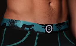 Heren Boxershort | Turquoise | Lion | Maat L — thumbnail 2
