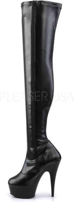 EU 42,5 = US 12 | DELIGHT-3000 | 6 Heel, 1 3/4 PF Thigh High Boot, Side Zip — thumbnail 3