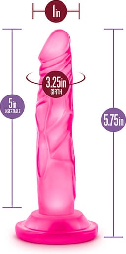 Blush Naturally Yours 5 inch Mini Cock Dildo - Roze - 14.5 cm — thumbnail 3