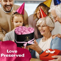17 Stuks Cadeauset met Echte Gestoofde Rozen - Eeuwige Bloem in Hartvorm voor Vrouwen — thumbnail 3