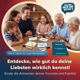 Wie Kent Mij Het Beste - Familie Spel - Avond Vullen - Met Uitwisbare Borden - 20x12x4 cm — thumbnail 2