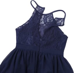 Elegante Meisjesjurk Halter Hoge Taille A-lijn voor Feest Bruiloft of Bruidsmeisje — thumbnail 3