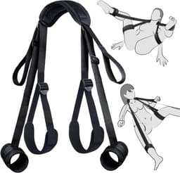 Oneay Seksspeeltjes BDSM bondage-beperkingen - Seksspeeltjes voor volwassenen: seksriemen van nek tot pols, dijbeen- en enkelbanden, verstelbare, ondeugende bedbeperkingen voor SM-spelletjes, BDSM-speeltjes voor seksueel genot voor stellen. — thumbnail 1