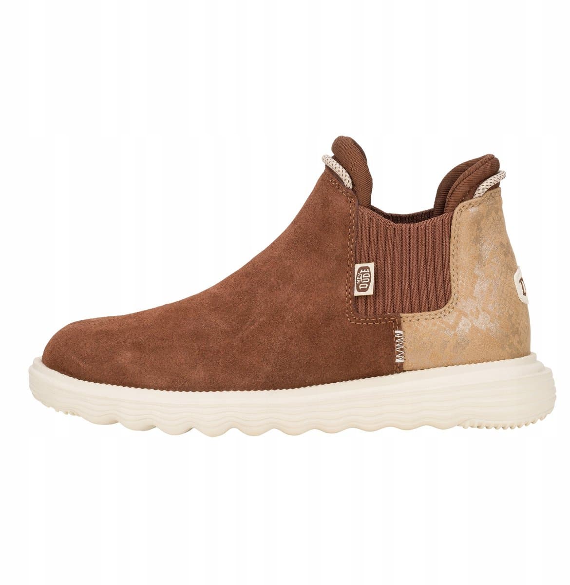 Hey Dude Branson W Suede Novelty - Chelsea Boots - Zamsz - Waterdicht - Bruin/Slang — afbeelding 1