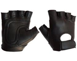 Mister B - Leren Handschoenen zonder Vingers - Zwart XL
