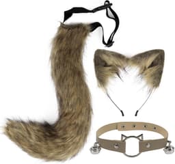 Complete 3-Delige Katten Kostuum Set Dierenoren Staart en Halsband voor Dames — thumbnail 4