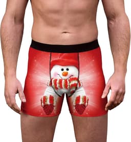 Heren Kerst Ondergoed Boxershorts met Grappige Print - Comfortabele Katoen Boxer Briefs — thumbnail 3