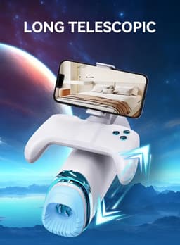 Masturbator voor Man - Sex Toys voor Mannen - Blowjob Simulator - Telefoonhouder – Zuigende & Knijpende Sex Toys voor mannen - Automatisch Vibrerende Blowjob Masturbators - Pocket Pussy Zelf Electrisch – USB Oplaadbaar – Wit — thumbnail 2