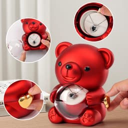 Romantische teddybeer met rozenbloem - Perfect cadeau voor Valentijnsdag, Moederdag, bruiloften en jubilea — thumbnail 6