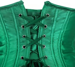 Bustier Korset Taille Cincher Satijn Lace-Up Onderbust – Figuurcorrigerend Figuurvormend Onderkleding — thumbnail 4