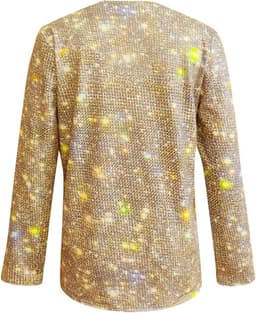 Glitterende Dames Blouse met V-Hals en Lange Mouwen – Feestelijk Shirt — thumbnail 4