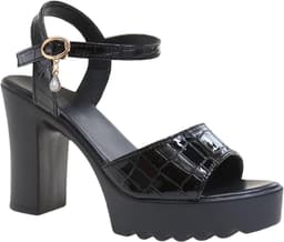 Sandalen met Plateau - Hoge Hakken - Feestelijke Gelegenheden - Verstelbare Enkelband - 10cm Hak 3cm Plateau — thumbnail 1