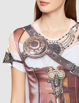 Dames T-shirt Korte Mouwen Steampunk Stijl Uniek Design — thumbnail 3