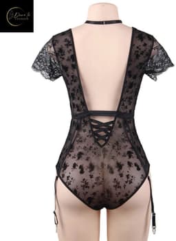 Sexy Lingerie Body – Sexy Lingerie Dames – Classy zwart & Kant – Erotische Lingerie – Bodysuit – Strapless Lingerie – Jarretelset – Lingerieset – Kinky – Erotische Body – Shapewear Corset – Strappy Harnas Details – Lingerie Top –XS/S, M, L, XL en XXL — thumbnail 11