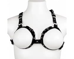 Open Borsten Harnas - Bloot BH - BDSM - PU Leer - Lingerie