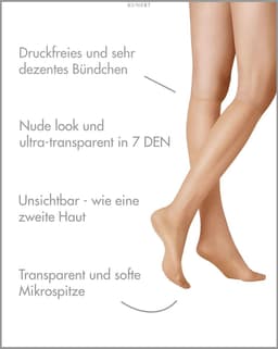 Dames Kousen - Steunkousen Panty - Zakelijke Outfits - Ultra Transparant - 7 Den - Naturel — thumbnail 2