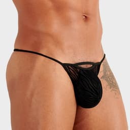 WOH heren microfiber G-string personal allure zwart — thumbnail 2