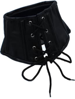 Kiotos - Zwart Lederen Lace-Up Corset Collar — thumbnail 4