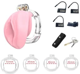 Rimba P-Cage - P-Cage PC10 - Kuisheidskooi - Peniskooi - Pussy - Roze/Transparant — thumbnail 10