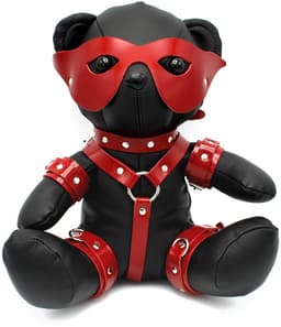 Kiotos Leather - EDDY de BDSM Teddybeer - Red Spankee - Leder — thumbnail 1