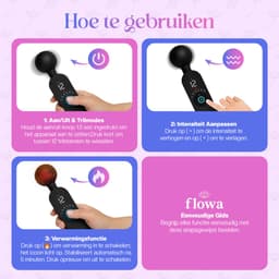 Flowa® Naya – Magic Wand - Vibrator voor Vrouwen - Krachtige Clitoris Satisfyer - 72 Standen - Fluisterstil - Sex Toys voor Vrouwen - Cadeau voor Vrouw - Zwart — thumbnail 7