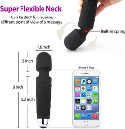 Magic Wand Vibrator Rechargeable - Dildo Vibrator voor Vrouwen - Dildo Vibrator Realistisch - Sex Toys voor Vrouwen Koppels - G Spot Vibrator met 20 Vibratie Standen- Clitoris Stimulator - Seksspeeltjes - Erotiek — thumbnail 2