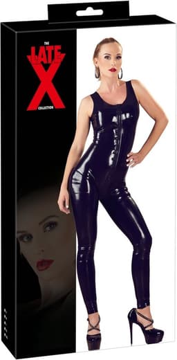Mouwloos Latex Fetish Catsuit met Rits — thumbnail 2