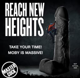 Moby Zwarte Dildo - Extreme Zwarte Dildo - Monster Dildo - 60 cm- ca. 12 kg. - Doorsnede 16 cm. — thumbnail 5