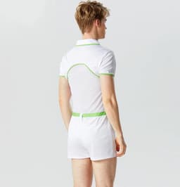 Erotische dokter rollenspel - Heren - Jumpsuit - Wit Groen - BDSM - Bodysuit — thumbnail 5