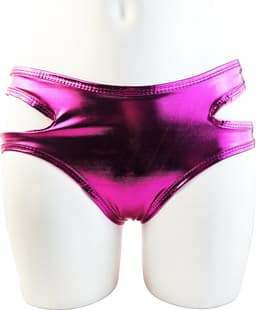 BamBella® Erotische onderbroek - Maat S M L Wetlook slip Dames - Roze Glans Lame metallic ondergoed Sexy BDSM kleding — thumbnail 2