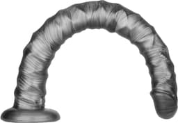 LoveToy - Vibrax Slider - Lange Vibrerende Anaal Dildo - 40,5 cm - Zilver — thumbnail 2