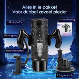 Pocket pussy met 7 stoot- & rotatiestanden en appbediening – Sex toys voor mannen zelf aftrekken – Nep vagina – Nep kut – Masturbator voor man automatisch – Blowjob simulator – Happy Secrets — thumbnail 9