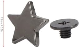 20pcs star shape rivet, star stud button star rivets press studs diy clothes shoes decoration with screws[Black metal color]Rivet pliers — thumbnail 9