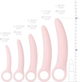 Teazers - Vaginale Dilator Set - Dilator Vrouw - Vaginisme Set - Dildo Set - Bekkenbodemtrainer Vrouw - Vaginale Gezondheid - Lichtroze — thumbnail 8