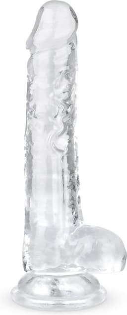 Jelly Dildo met ballen - 17 cm — thumbnail 2