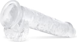 Jelly Dildo met Ballen - 13,5 cm — thumbnail 2