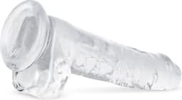 Jelly Dildo met ballen - 19 cm — thumbnail 7