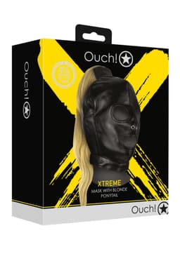 Mask met Blonde Ponytail - Zwart — thumbnail 14